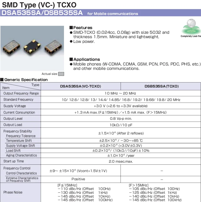 20Pcs/Lot VC-TCXO K…