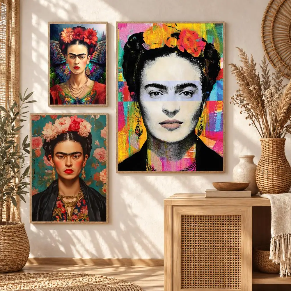 Iconic Artist F-Frida Kahlo Painting Calligraphy Modern Canvas Wall Art Prints for Living Room Decor | Wall Decals