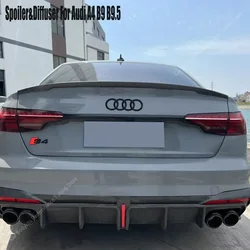 For Audi A4 S4 B9 B9.5 Rear Trunk Lip Spoiler A4 S4 TDI TFSI Performance&Racing Tuning Rear Trunk Tail Wing Bodykits 2016-2023
