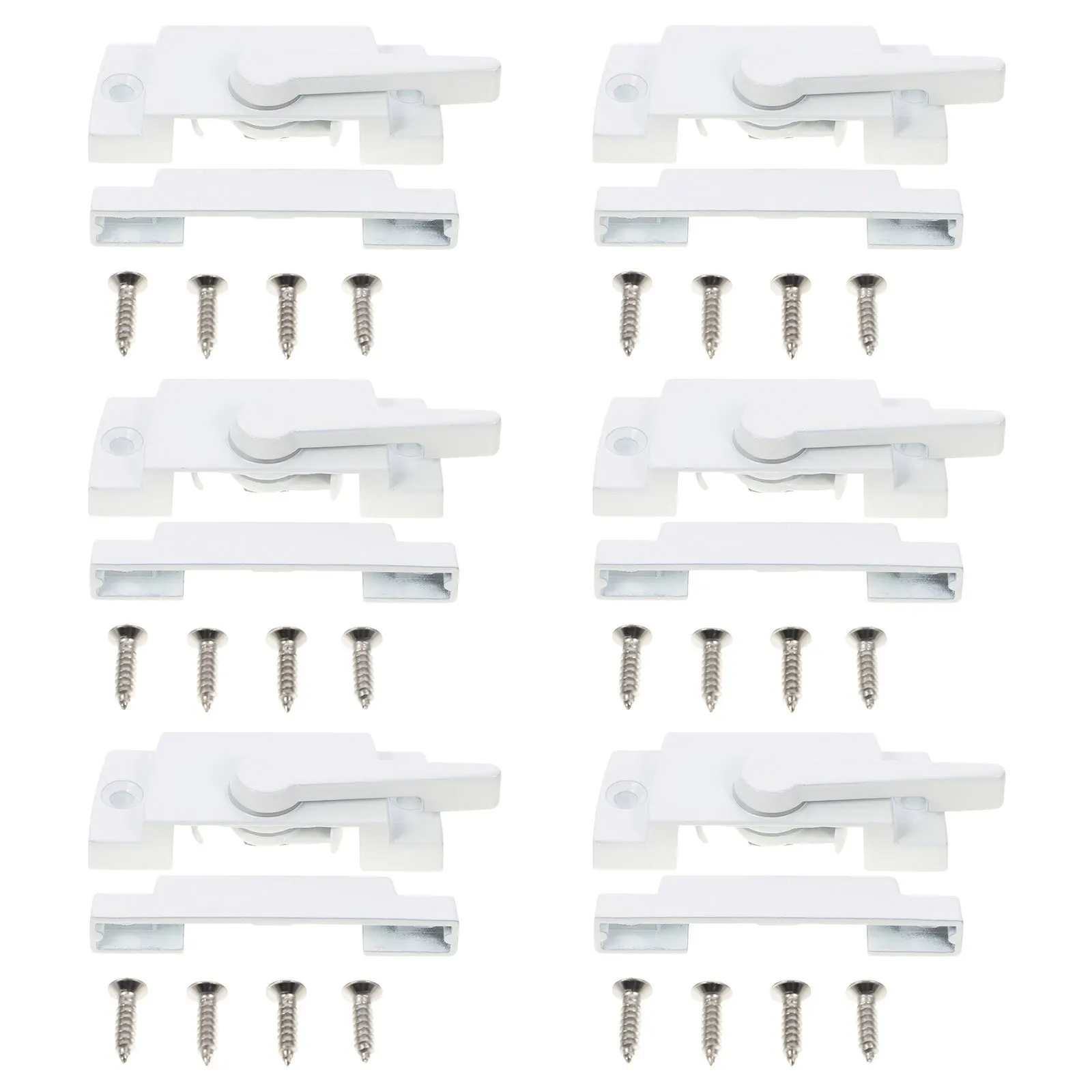 

6 комплектов замков-защелок для раздвижных окон из цинкового сплава для обеспечения конфиденциальности в спальне и кабинете, правая сторона