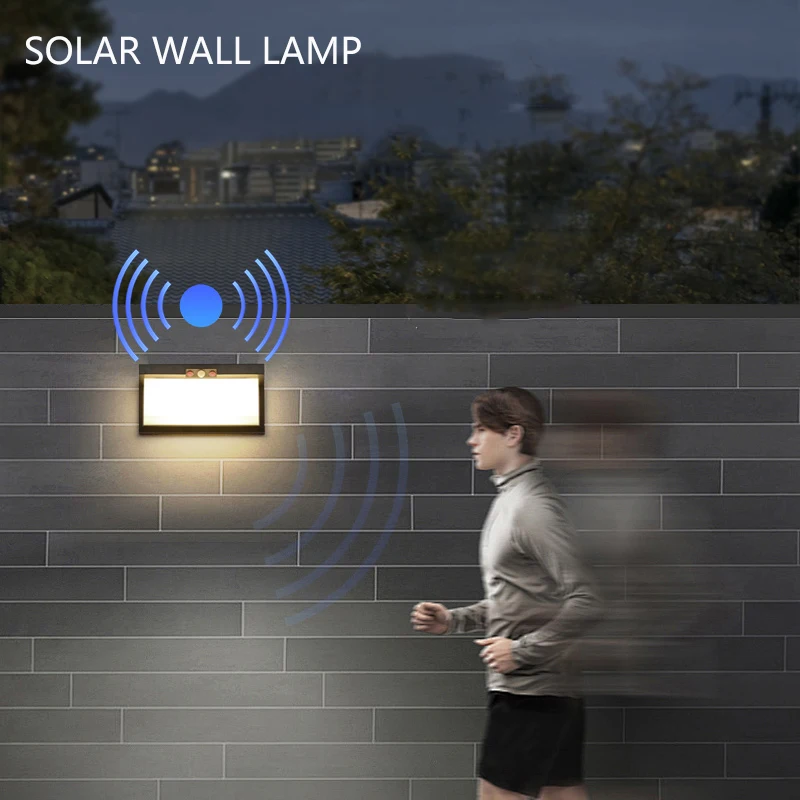 

Outdoor Solar LED Lights Waterproof Super Bright Wall Lamp With Motion Sensor Remote Control Garden Street Light