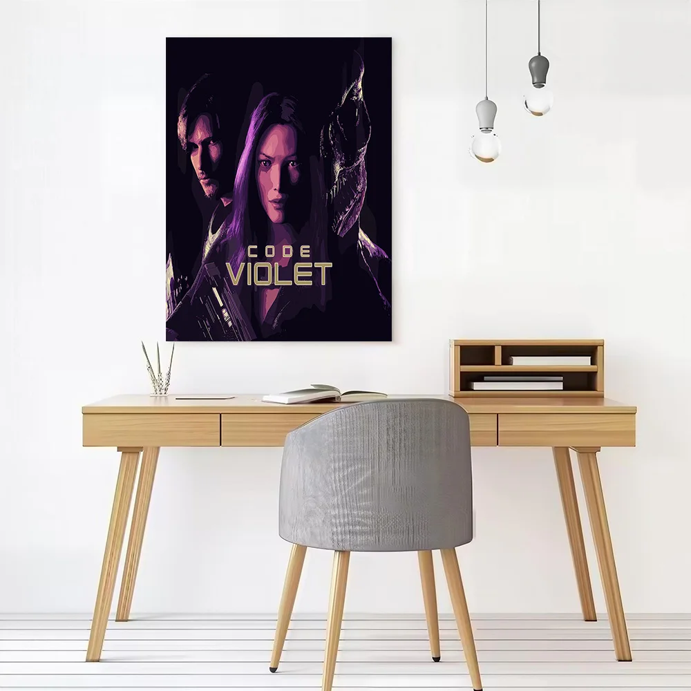 Code Violet: Sci-Fi Thriller Printed Canvas Poster Personalized High Quality Wall Art Paintings for Home Decor Luxury Decoration