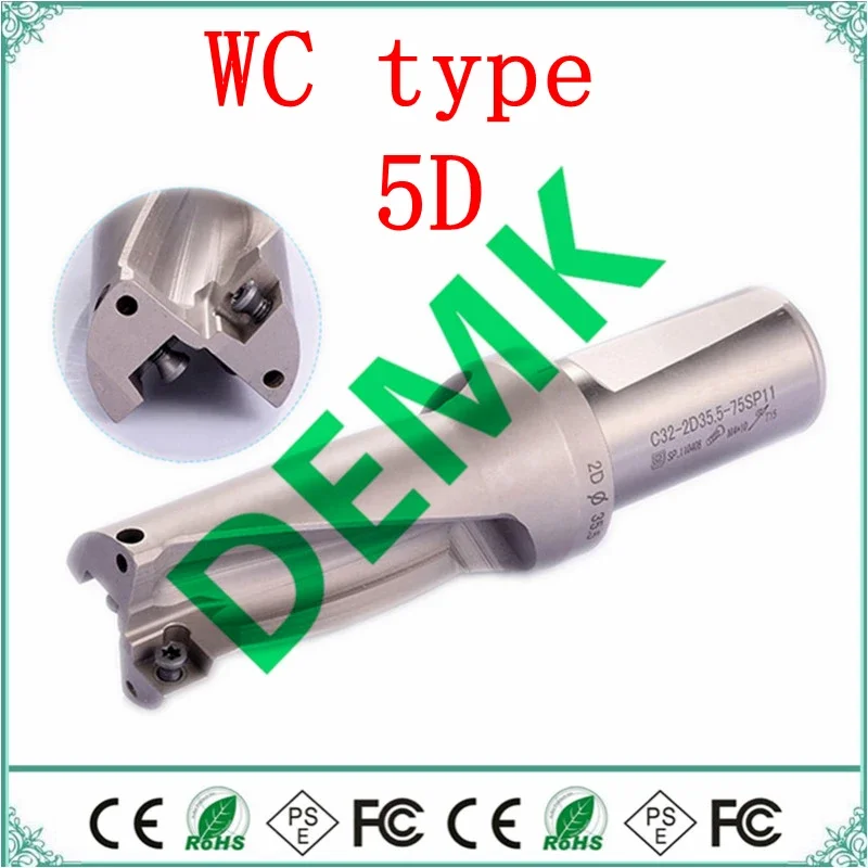 14mm-40mm 5D depth fast drill U drill Indexable bit drilling for Each brand WCMX WCMT series insert mechanical Lathe CNC 1pcs