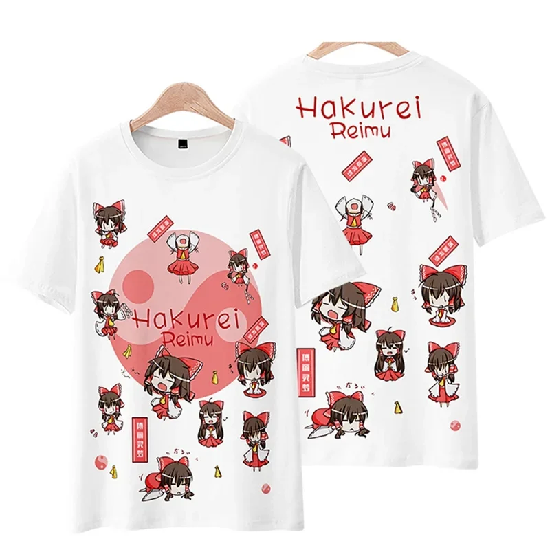 Game Touhou Project Graphic T shirts Harajuku fashion cartoon boy 3D print T-shirt streetwear Y2K girl kid tee crewneck Men tops