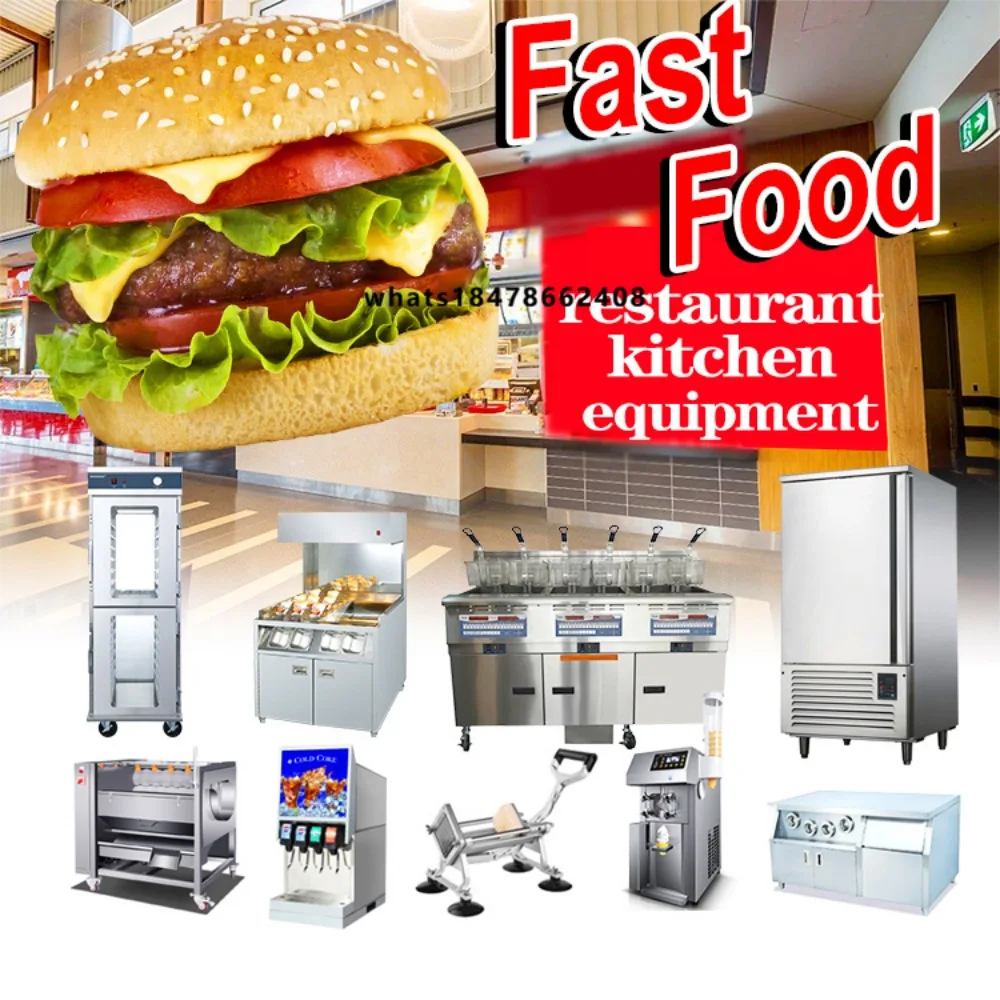 Chefmax Commercial OEM ODM Complete Restaurant Kitchen Fast Food Equipment Street Food Commercial Equipment for Fast Food