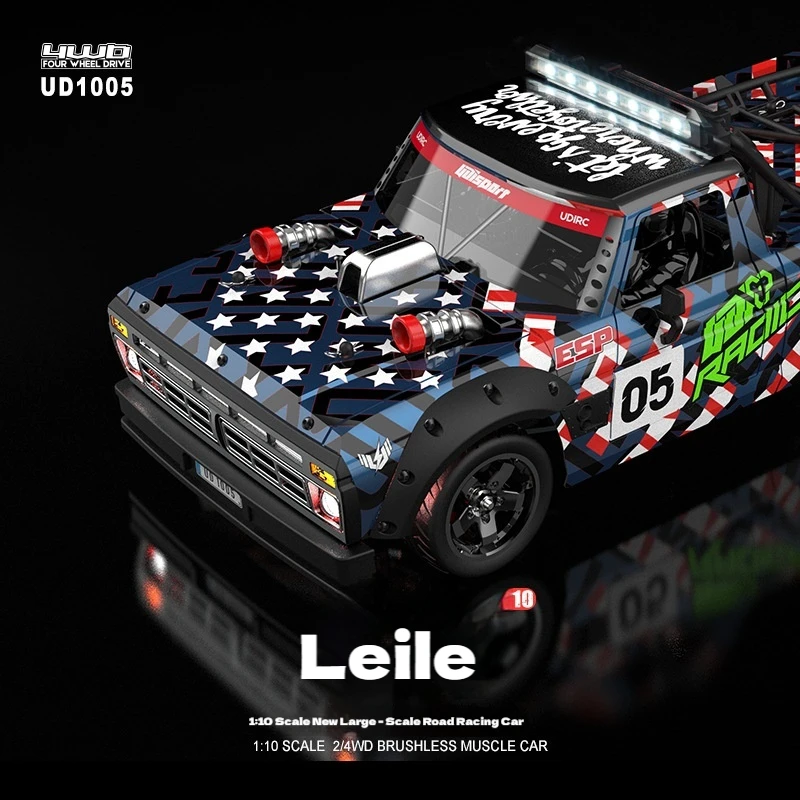 

Дорожный радиоуправляемый автомобиль Youdi Leile UDI1005 1/10 — бесщеточный автомобиль Hobbywing ESP Little Elephant со светодиодной подсветкой