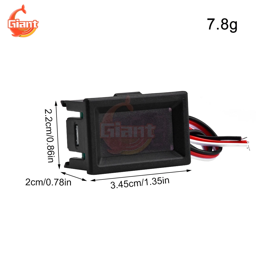 Voltmetro digitale da 0.36 pollici DC 3-30V voltmetro voltmetro Tester indicatore Display a LED voltmetro a 3 fili strumento per autoveicoli