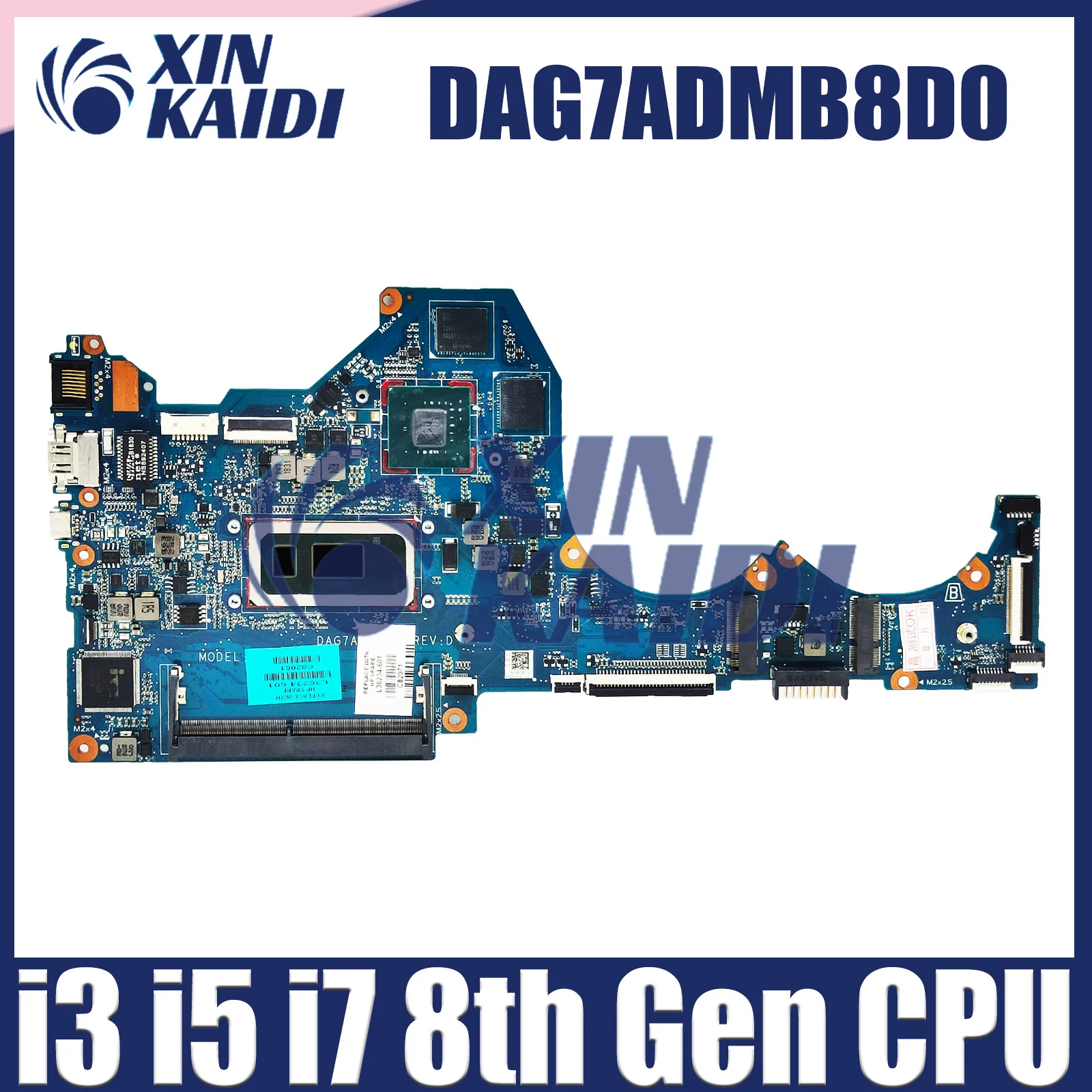 

Computer Mainboard For HP 14-CE TPN-Q207 L67080-601 L67081-601 L67078-001 DAG7ADMB8D0 Laptop Motherboard CPU I3 I5 I7 8th Gen