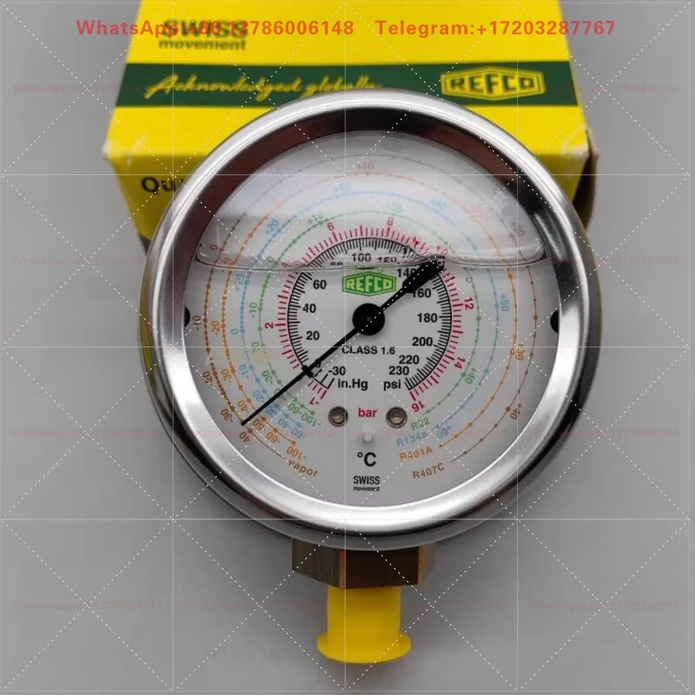 Original hydraulic gauge MR-306-DS-R22 MR-206-DS-R407C oil gauge
