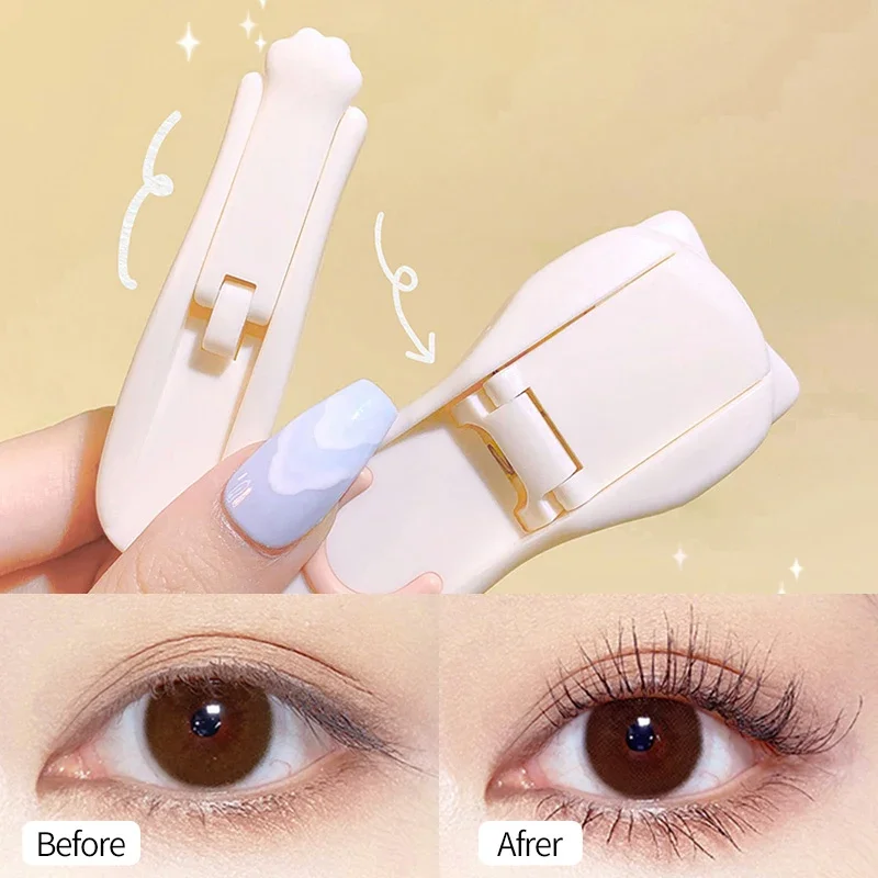 1/2 Stück Wimpernzange mit Katzenkrallen-Design, niedliches Aussehen, langanhaltend, professionell, für Damen, Make-up-Zubehör, geeignet für alle Wimpernformen.