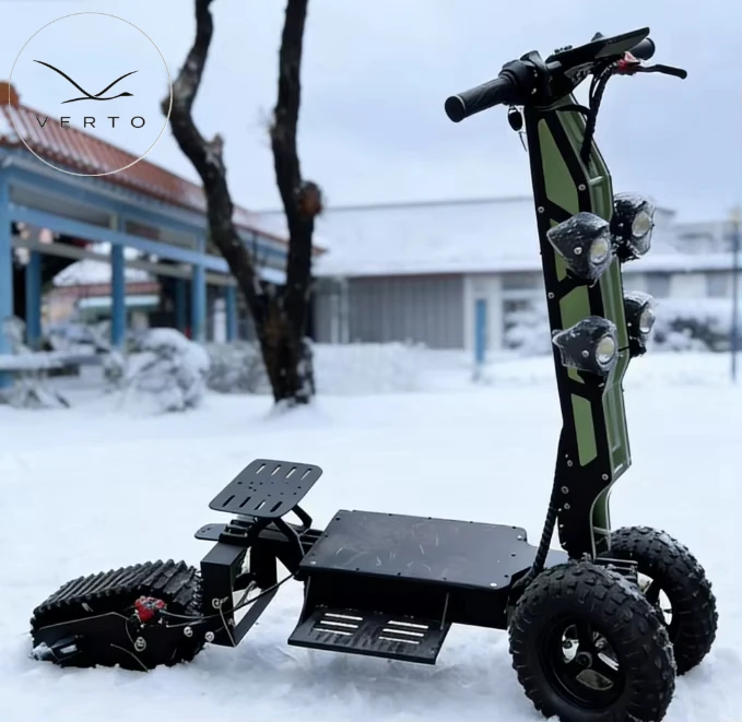 

Premium Electric Snow Scooter with Dual Track Drive All Terrain Performance for Winter Outdoor Exploration