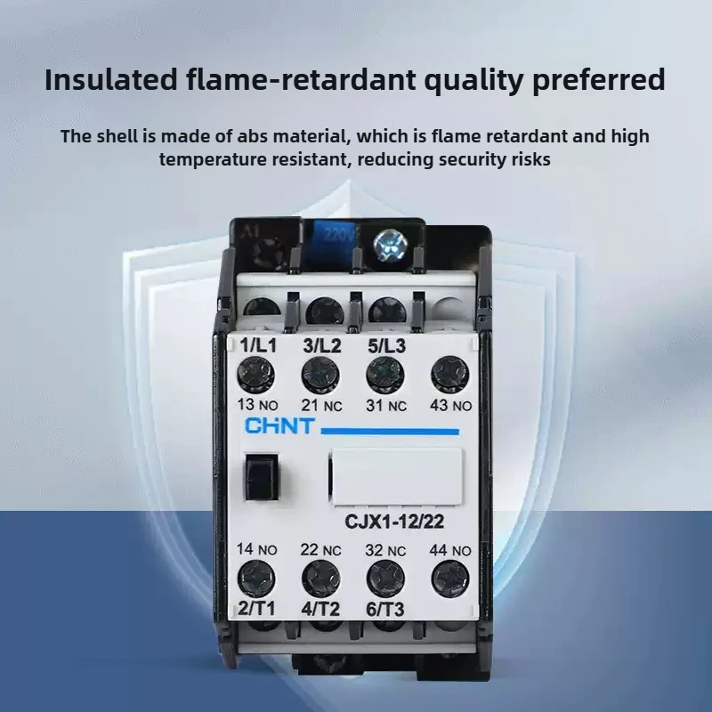 Chint CJX1-32/45/63 قواطع تيار متردد 220 فولت/380 فولت درجة حرارة واسعة-30 ℃ ~70 ℃    مثالية لآلات المعادن/النسيج