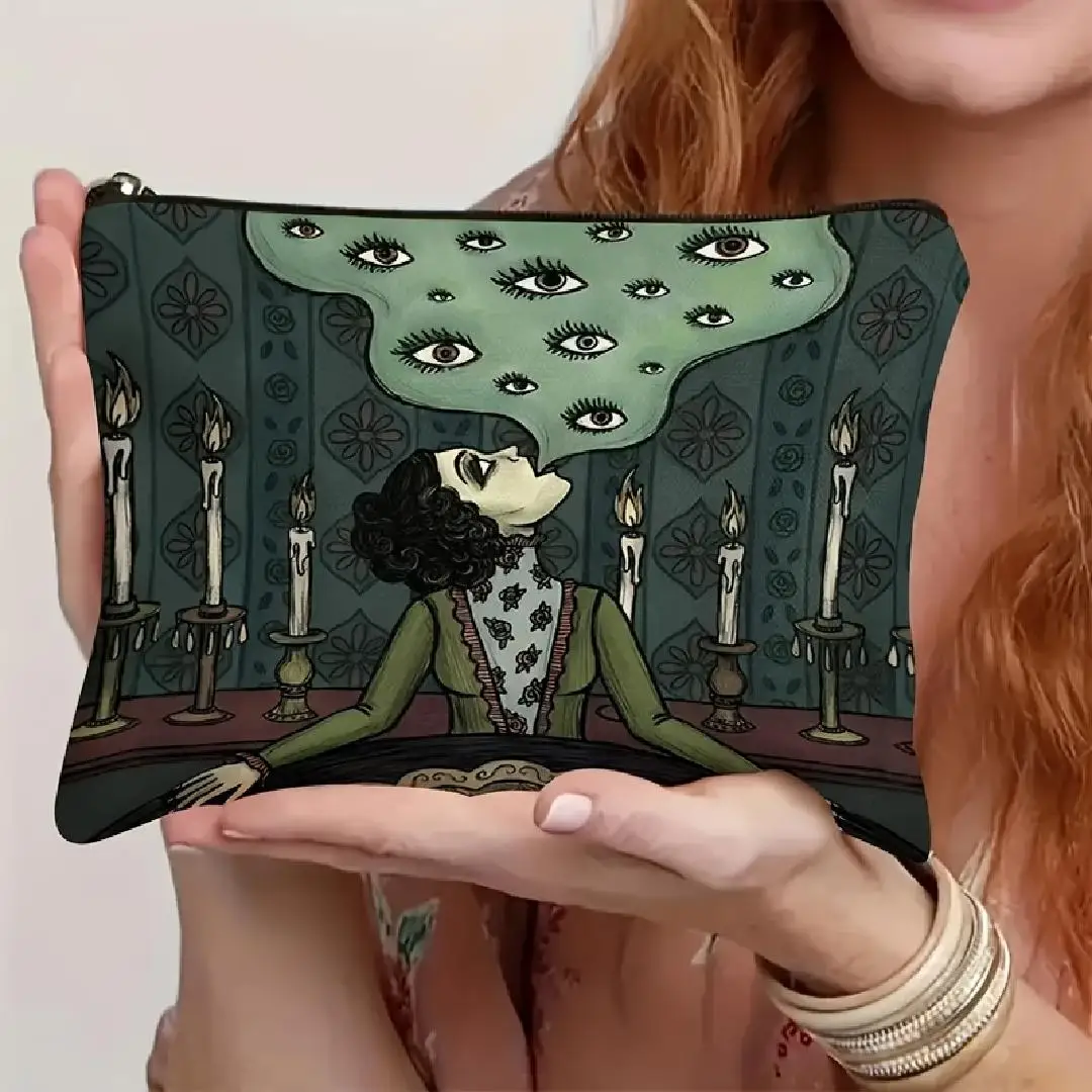A Duchess L'Or Makeup Bag - Women's Multi-Functional Zipper Bag, Jewelry Storage Bag, Perfect Travel Zipper Small Storage Bag