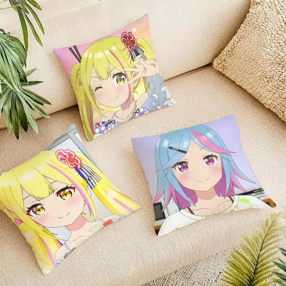 Hot Anime Salad Bowl Cushion Cover Short Plush Pillowcase, Washable Wrinkle Resistant Cover for Bedroom Gift