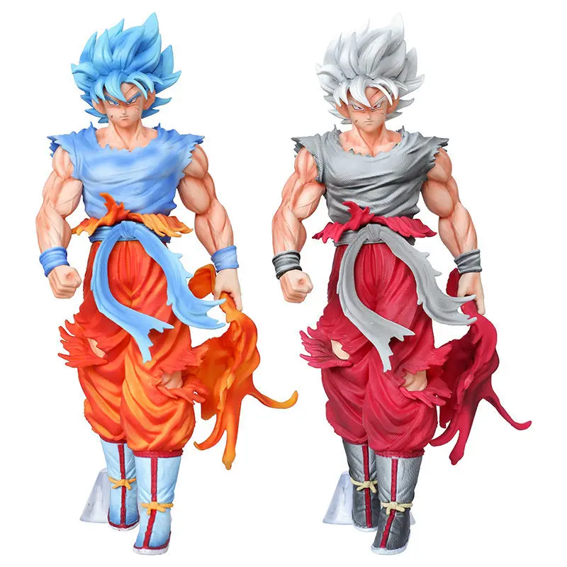

Dragon Ball Handmade Sun Wukong Statue Weekly Color Super Blue Sun Wukong Model Doll Ornament Saiyan Statue