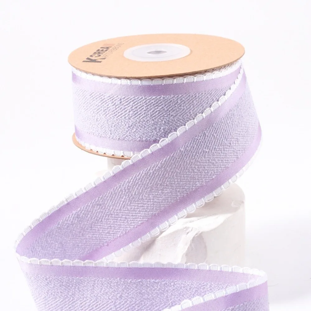 10yards Handmade 38MM Twill Ribbon Buffing Edge Wave Lace Lace Edge Ribbon DIY Crafts Bows Ribbon Hair Accessories