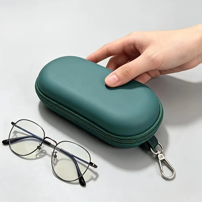 Glasses Finishing Box with Clip Zipper Seal, Suitable for Storing 2 Pairs of Glasses, Student Eye Box, Pencil Case.