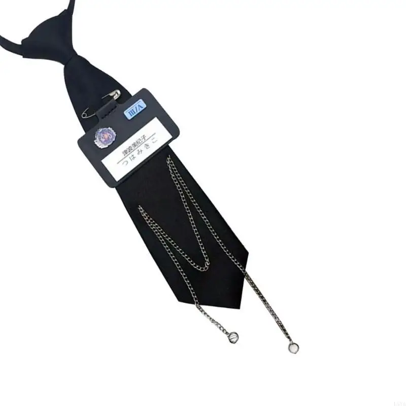 ربطة عنق L5YA احترافية بسلسلة معدنية مربوطة مسبقًا للنساء والفتيات مناسبة لمؤتمرات العمل والمكاتب