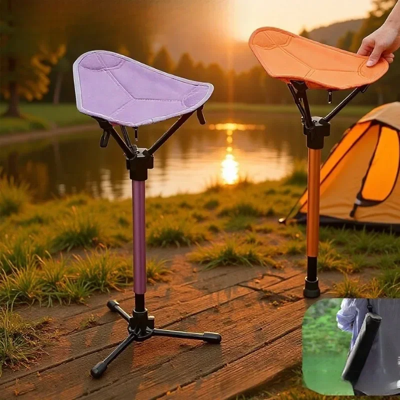 Outdoor Telescopic Folding Aluminum Stool, Portable Camping Fishing Stool, Lightweight Mini Queue Chair  Factory Direct Wholesale, Affordable Bulk Price Cost-effective Bulk Price