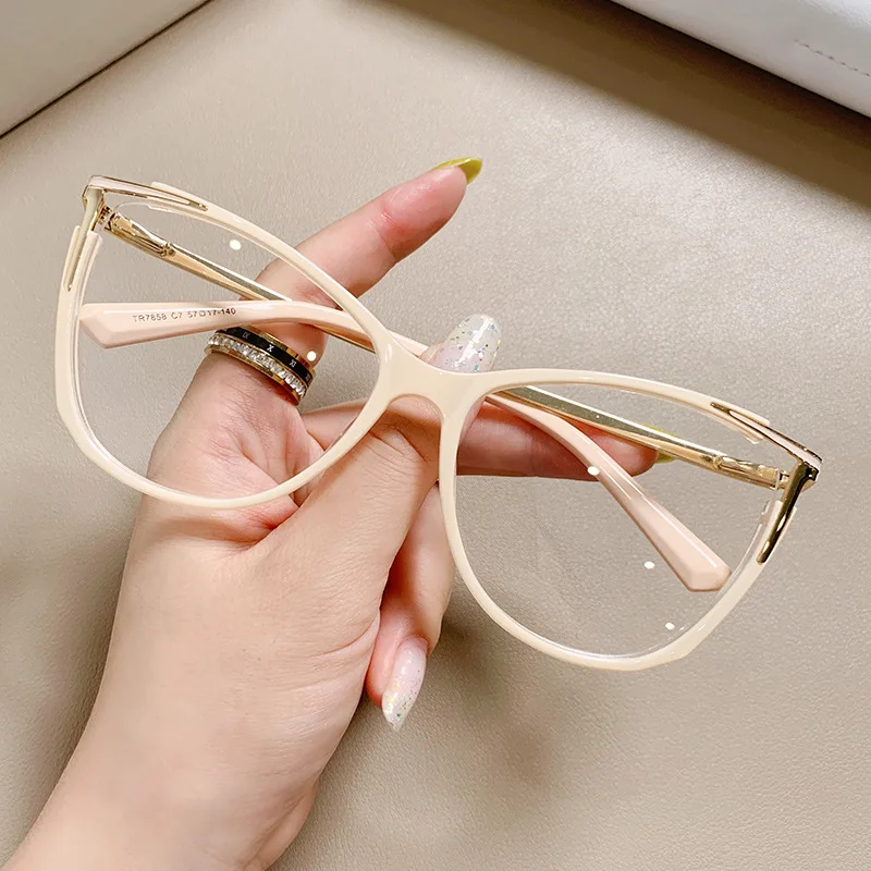 

Cat Eye Reading Glasses Women Vintage Oversized Prescription Eyeglasses Frame Myopia Glasses Anti Blue Light 75 150 175 250 350