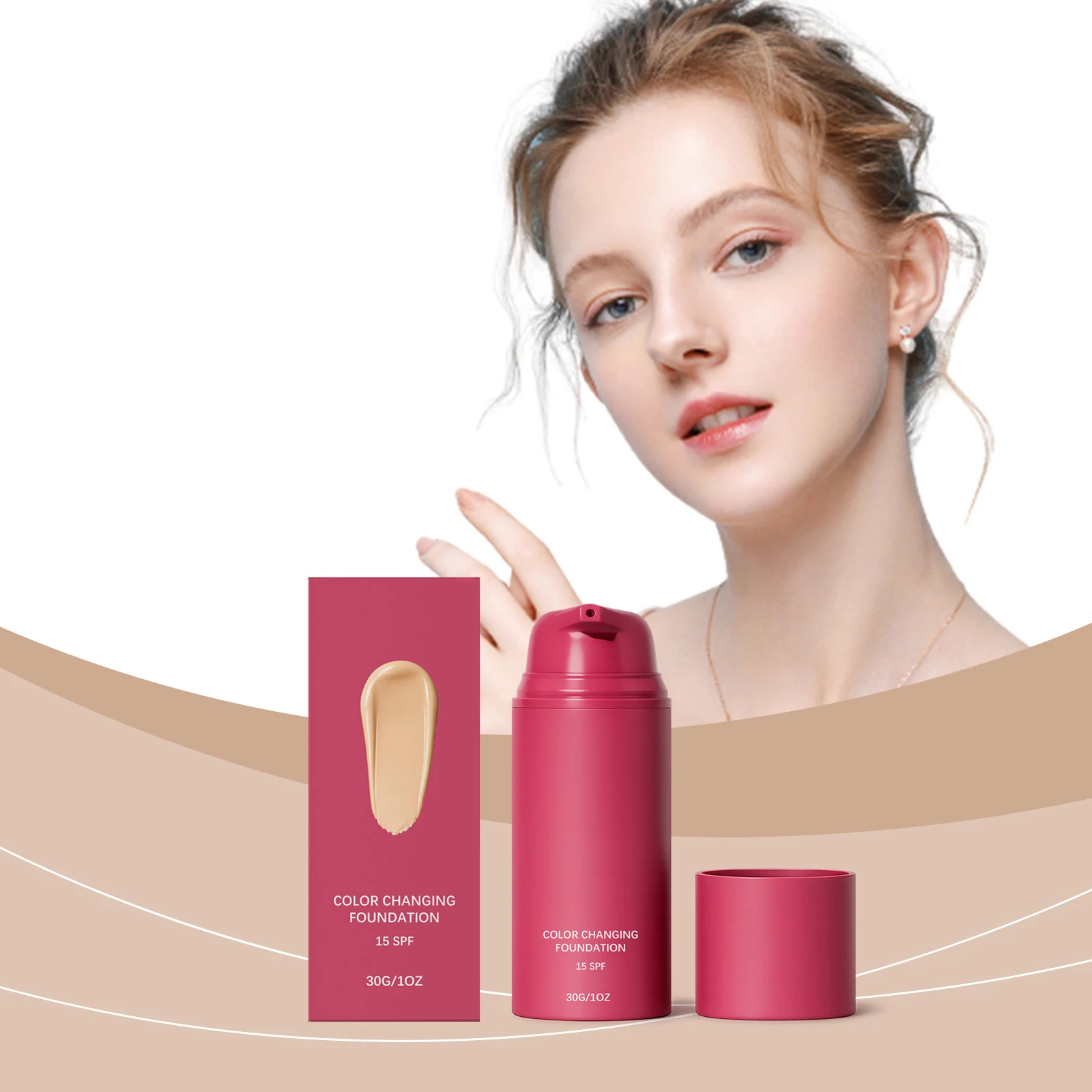 Color-Adaptive Liquid Foundation, Even Out Skin Tone,Soft Finish,Long-Wearing Radiant Makeup, Delicate Sheer Coverage Foundation