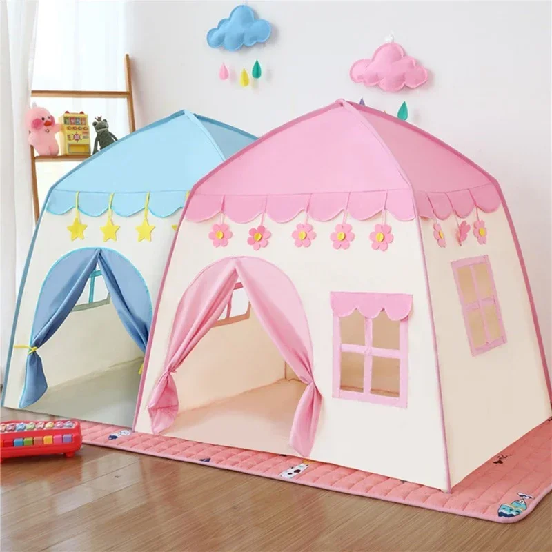 Portable Children\'s Tent Cute Wigwam Folding Kids Tents Tipi Baby Play House Large Girls Princess Castle Child Room Decor Gift