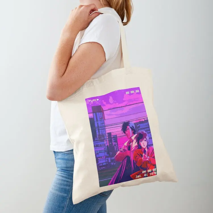

City Hunter Nicky Larson in Tokyo Tote Bag Women's shopping bag woman shopping bag Big women foldable reusable