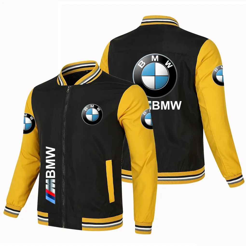 2025 Nieuwe BMW Naseball Jacket Motorjas BMW [rinted Effen Kleur Eenvoudig Casual Baseball Jacket BMW Winddichte Jas