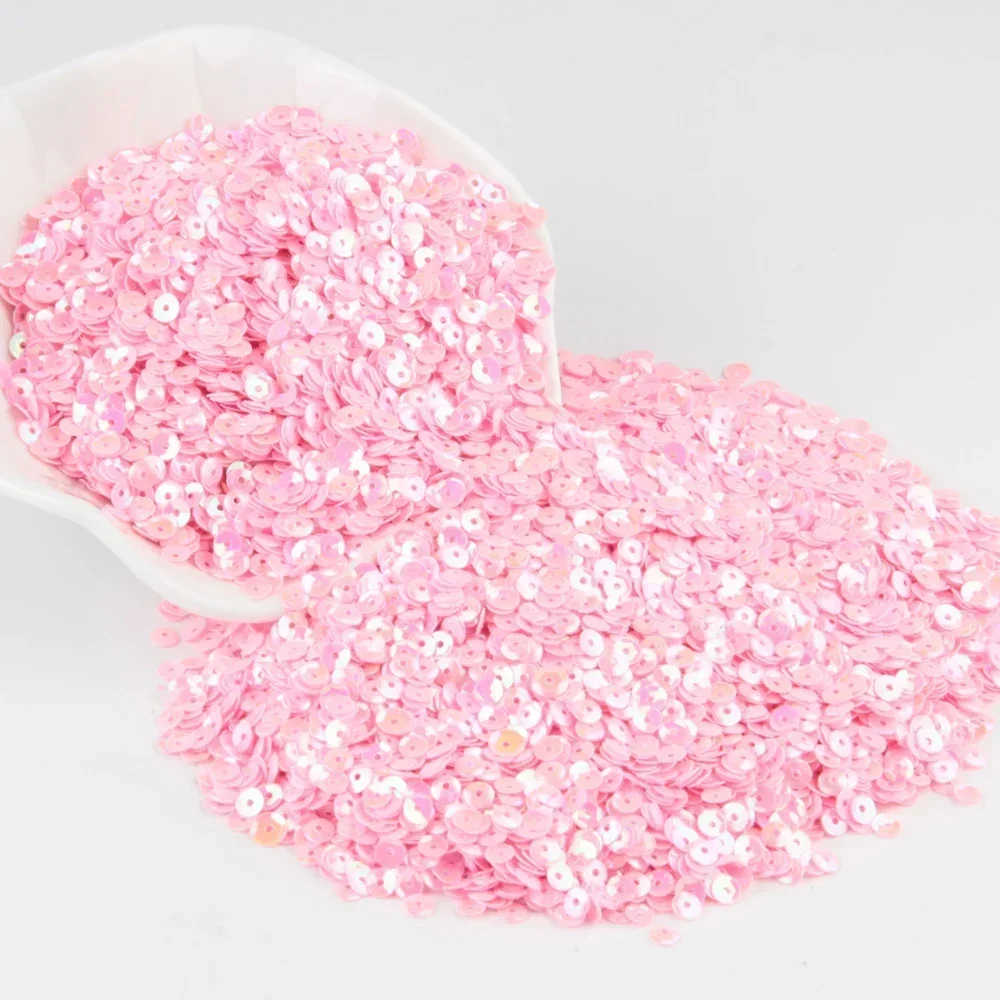 Pink Sequins 3mm-30mm Flat Round PVC Loose Sequins for Craft Paillette Sewing Decoration DIY Accessory Lentejuelas Para Coser