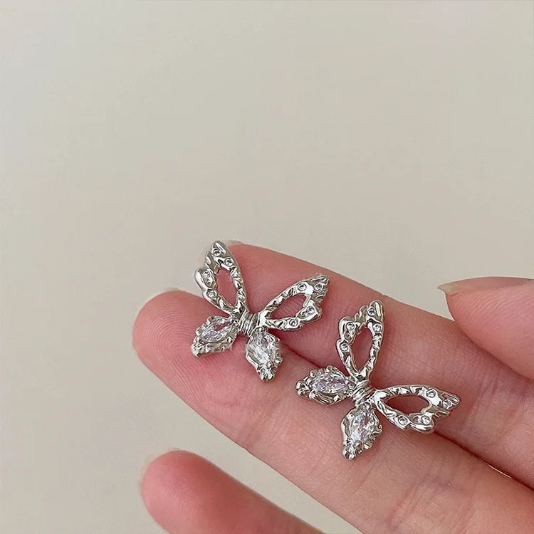 Butterfly Drop Earrings Silver Color Fashion Hanging Women Earrings Summer Jewelry Girls Party Gift