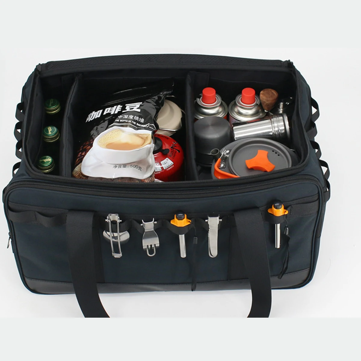 

Camping Storage Bag 30L Gear Sorting Sundries Portable Large Capacity Outdoor Storage Bag Toolkit 300D Oxford Cloth