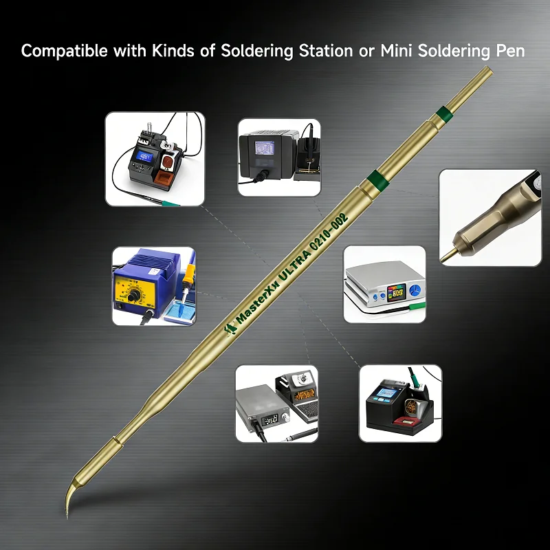 MasterXu ULTRA C210 Soldering Iron Tip 1.8S Fast Heating 50000 Times Test Lead-Free Compatible with JBC AIXUN Soldering Station