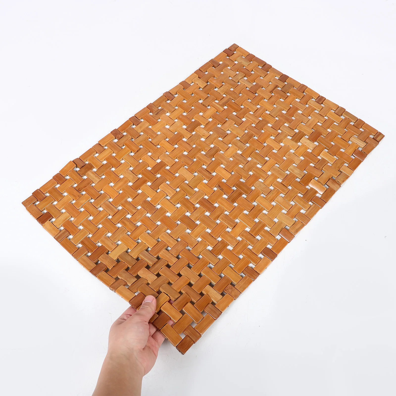 

Floor Mats Bamboo Tub Bath for Bathroom Foldable Carpet Shower Coffee Accessory