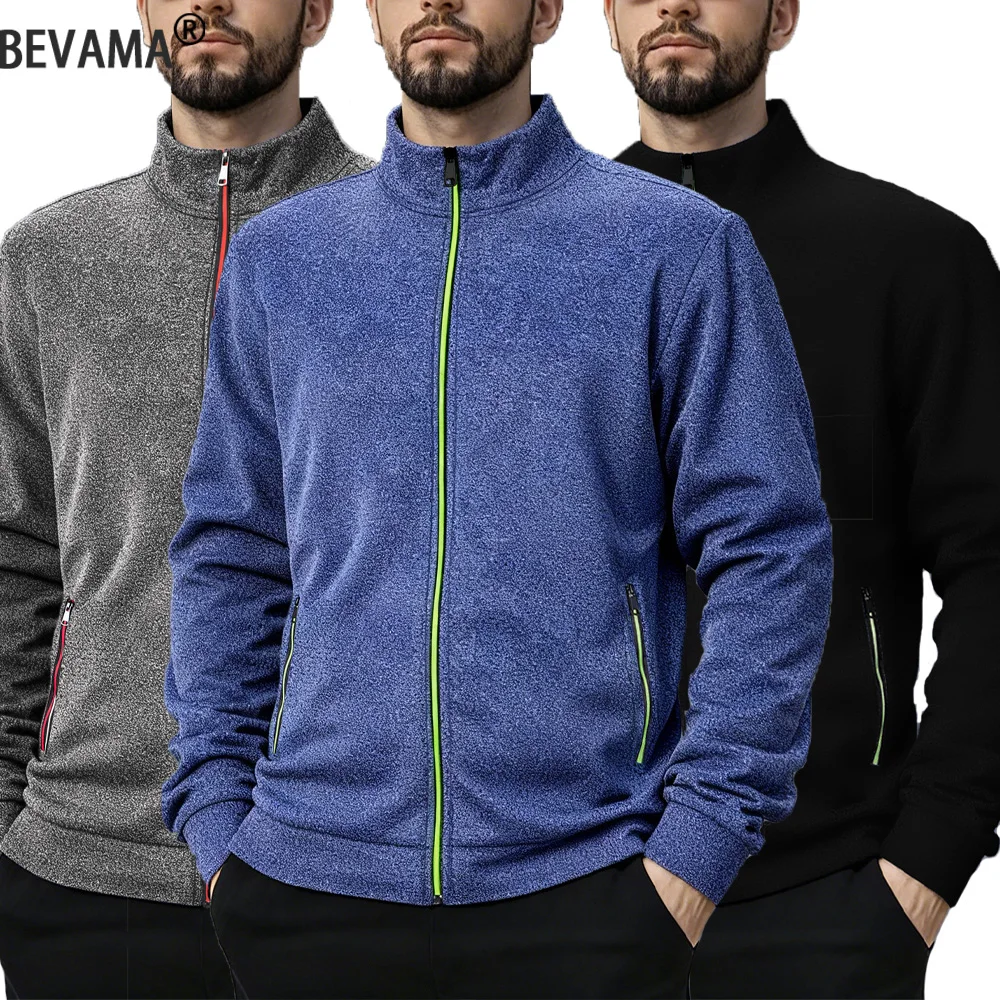

Men's Zipper Jackets Coat Casual Standing Collar Long Sleeve Cardigan Jacket Men Outdoor Sweatshirt Streetwear Men's Clothing