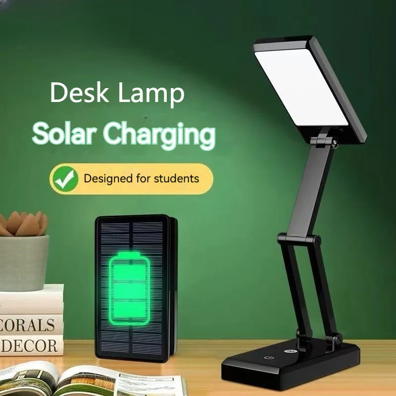 

Led Desk Lamp Rechargeable Led Lamp Solar Charging Table Lamp Eye Protection Reading Light Protable Folding Bedroom Lamps