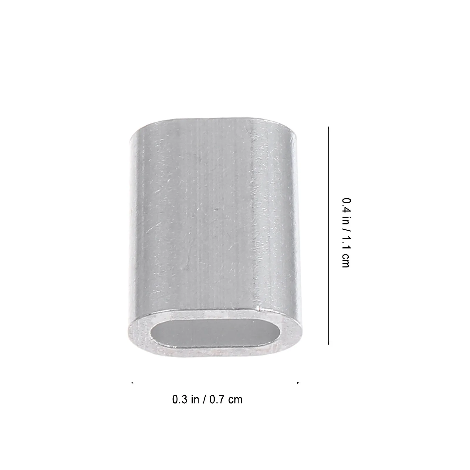 100Pcs Aluminum Crimping Loop Sleeves Strong Oval Flat Hole Sleeve for Wire Cable Fishing Farmer Wedding Sleeve Kit Accessories