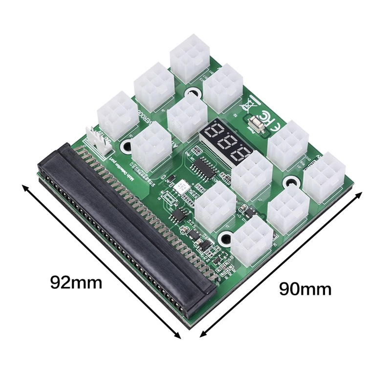 Power Conversion Board ,12 Ports Server Power Conversion Board 12Pcs 6Pin Power Cord With Toggle Switch