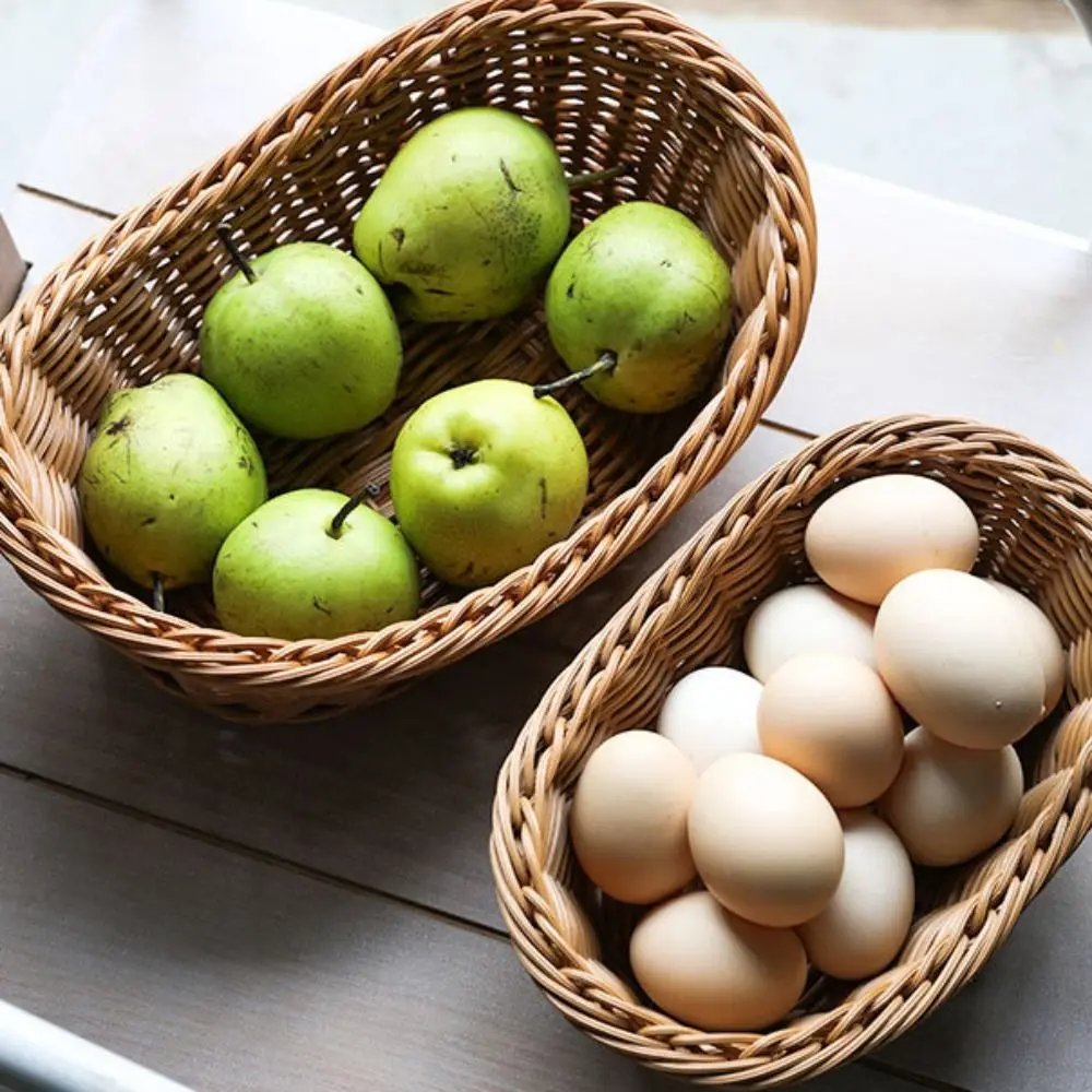 Home Organizer Plastic Fruit Tray Multi-Function Simple Storage Basket Large Capacity Creative Desktop Clutter Box Food Display