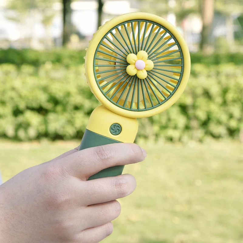 Mini Portable Handheld Mobile Phone Holder, Small Fan, USB Charging, One-button Start, Desktop, Office, Travel, Pocket Fan