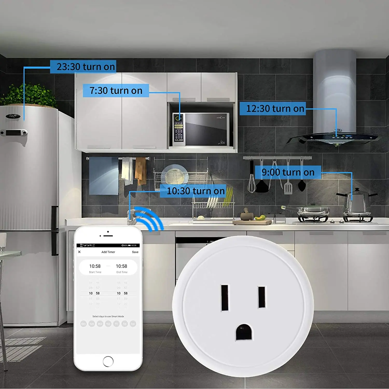 FROGBRO Tuya スマートWiFiプラグ ミニスマートコンセント Alexa、Googleアシスタント対応 ハブ不要 ETLおよびFCC認証済み 2.4GHzのみ