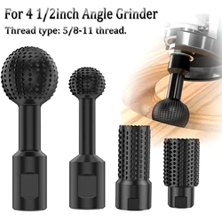 4Pcs Rotary Burr 5/8-11 Threads Rotary Grinding Head Woodworking Engraving Grinding Drilling Bits for 4 1/2 and 5 Inch Angle Gri