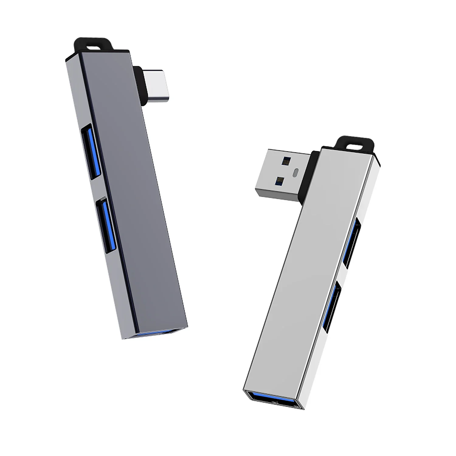 USB Hub 3 Port USB 3.0 Adapter Portable Mini Dock Stations Ultra-Slim 5Gbps/480Mbps High Speed USB-C Splitter 3 IN 1 Converter