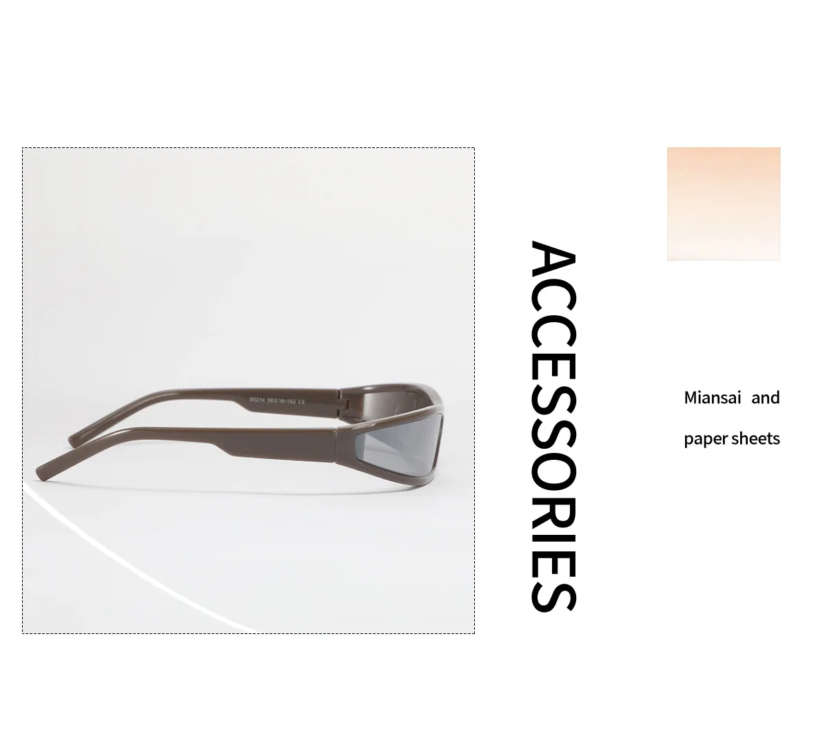 Narrow Rectangle Y2K Sunglasses 2025 Luxury Brand Punk Wrap Arou7.85