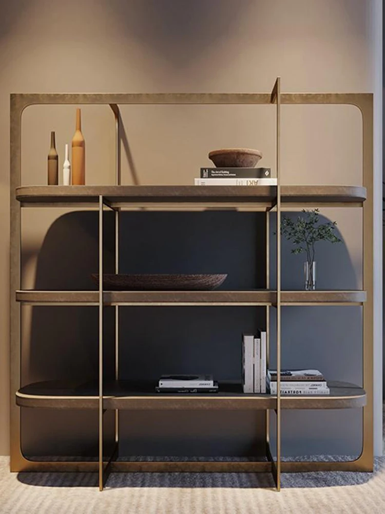 Minimalist study shelf storage rack light luxury bookcase