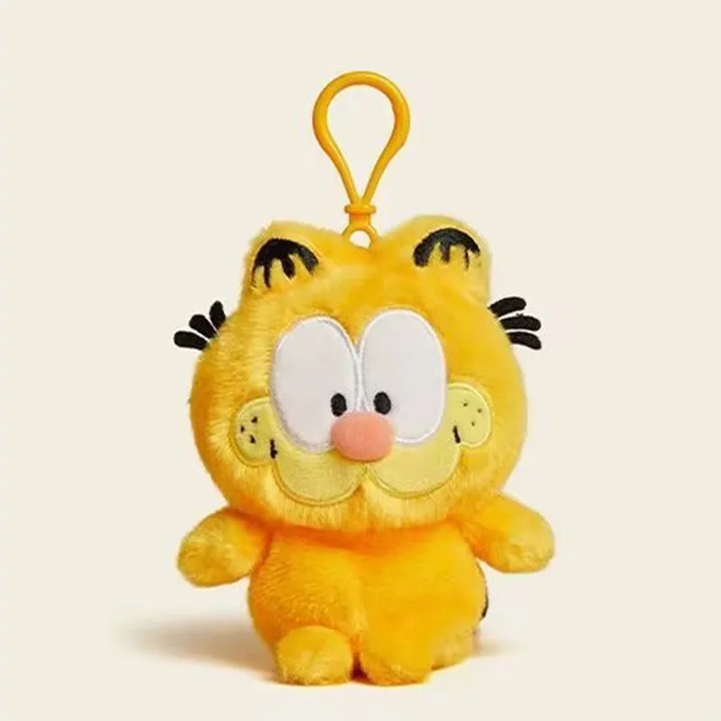 Kawaii Garfield juguete de peluche colgante llavero de coche lindo gato regordete naranja bolsa de auriculares esponjosa Odie dibujos animados Anime monedero regalos