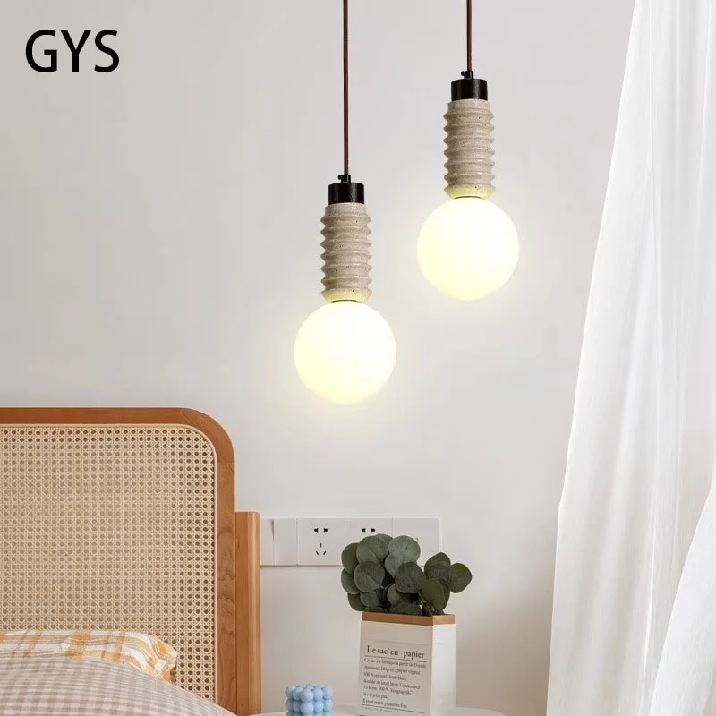 

Led Pendant Lamp Bedroom Beside Chandelier Yellow Cave Stone Small Lighting G9 Bulb Light Long Wire 2 3 Heads Ceiling Lamp