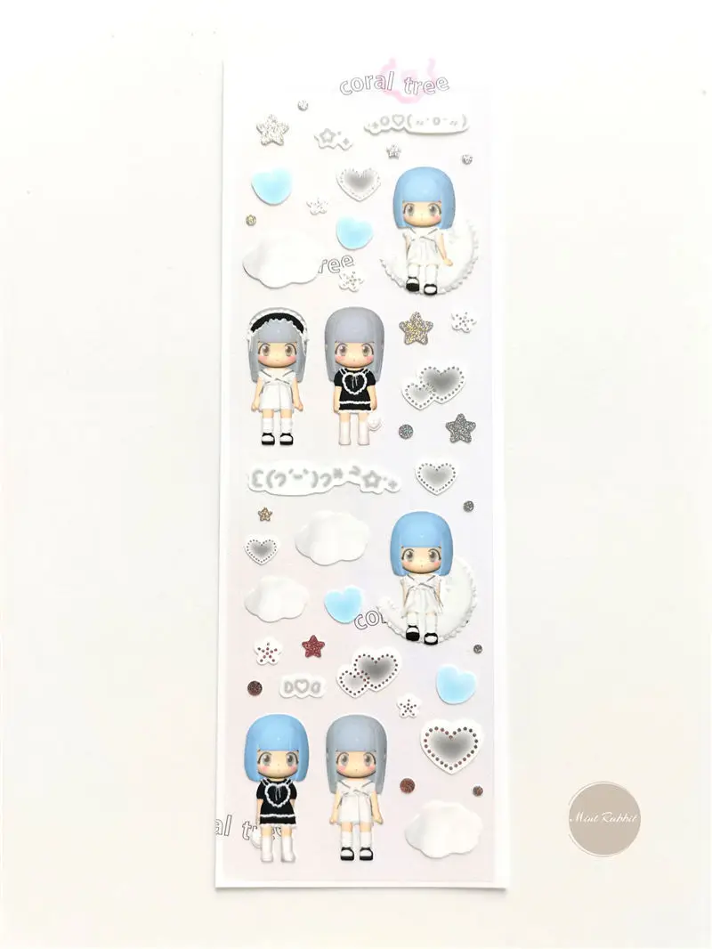SKYSONIC BOBO Coral Full Set Serie Dekorative Aufkleber Sweet Girl Sub Koreanische DIY Aufkleber Journal Junk Agenda Schreibwaren Suppl – Detail 29