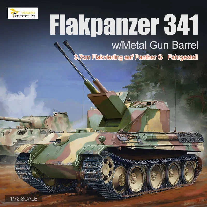 Vespid modello 1/72 VS 720013   Black Panther G 37mm codice progetto serbatoio antiaereo 341-kit modello in scala di montaggio