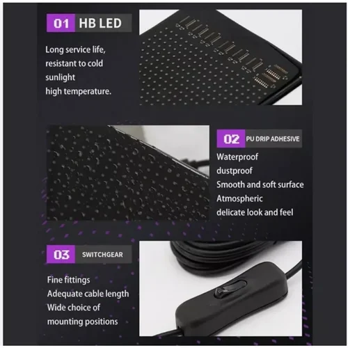 Imagen 2 del producto Luces de señales Led para coche, luz de ojos del diablo para camión, Taxi, parabrisas, luces LED brillantes, pantalla de visualización LED Flexible