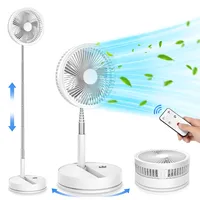 Telescopic Foldable Fan 7200mAh USB Rechargeable Battery Low Noise Wireless Fan Height Adjustable Outdoor Portable Small Fans